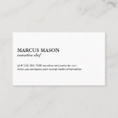 Metzgermesser Monogramm Visitenkarte (Rückseite)