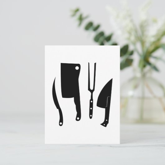 Metzgermesser Postkarte (Stehend Vorderseite)
