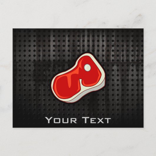 Metzgersteak; schwarz postkarte (Vorderseite)