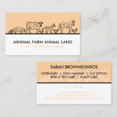 Metzgertiere für Gartenbauernbetriebe Visitenkarte (Vorne/Hinten)