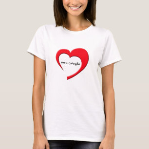 Meu Coração II T - Shirt (rot auf Licht)