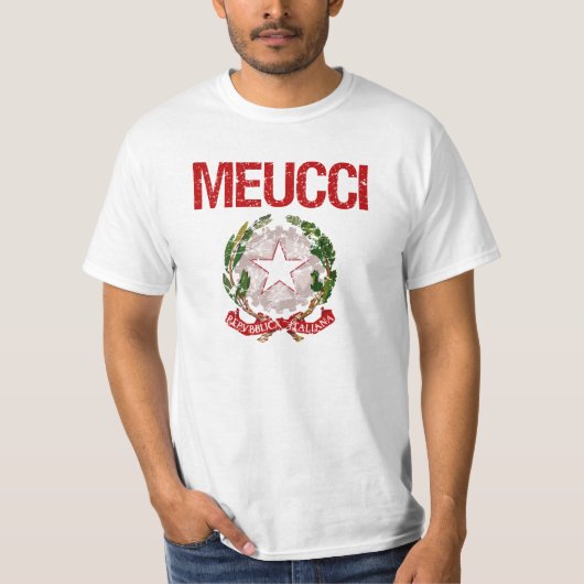 Meucci Italiener-Familienname T-Shirt (Vorderseite)