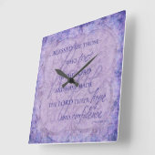 Meured are Those Who trust im Lord Clock Quadratische Wanduhr (Winkel)
