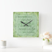 Meured are Those Who trust im Lord Clock Quadratische Wanduhr (Zuhause)
