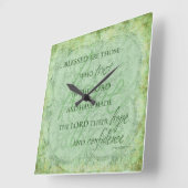 Meured are Those Who trust im Lord Clock Quadratische Wanduhr (Winkel)