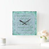 Meured are Those Who trust im Lord Clock Quadratische Wanduhr (Zuhause)