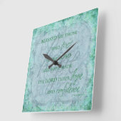 Meured are Those Who trust im Lord Clock Quadratische Wanduhr (Winkel)