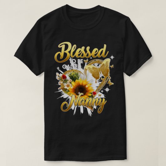 Meured to Be Called Nanny Grandma Sunflower Mothe T-Shirt (Design vorne)