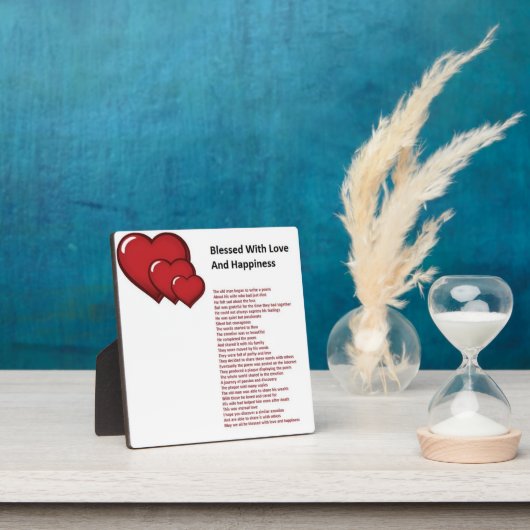 Meured With Love And Happiness Poem On Plate Fotoplatte (InSitu)