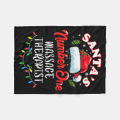 Meuse Christmas Gift Santas Number One Mage Theras Fleecedecke (Vorderseite (Horizontal))