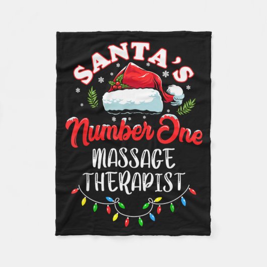 Meuse Christmas Gift Santas Number One Mage Theras Fleecedecke (Vorderseite)