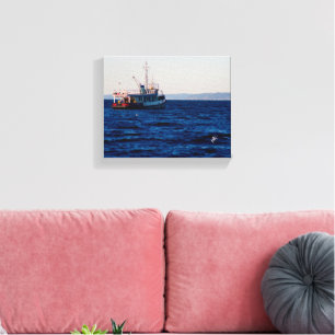 Meuterei-Bucht-Schlepper-Weites-Blauwasser-Fotogra Leinwanddruck