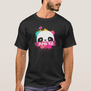 MEVA - Schöner Mädchenname mit Adorable Panda T-Shirt