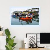 Mevagissey Harbour in Cornwall Poster (Heimbüro)
