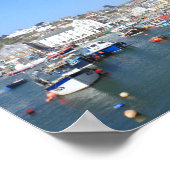 Mevagissey in Cornwall Poster (Ecke)