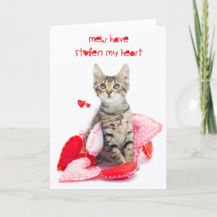 Mew stahl mein Herz kitten valentine Feiertagskarte