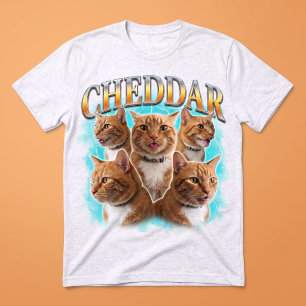Mewbop Retro-Haustier-Fotocollage-Blitz Tri-Blend Shirt