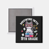 Mewing Into 9. Klasse Funny Back to School Geschen Magnet (Vorderseite/Rückseite)