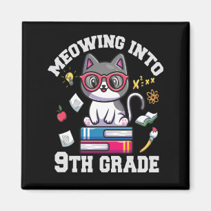 Mewing Into 9. Klasse Funny Back to School Geschen Magnet
