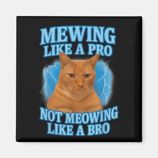 Mewing nicht Mewing Funny Cat Meme Magnet (Vorne)
