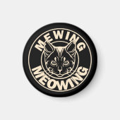 Mewing nicht Mewing Funny Cat Meme Meaulkatze Magnet (Vorne)