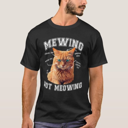 Mewing not Mewing Funny Cat Meme LooksMax Cat Jok T-Shirt (Vorderseite)