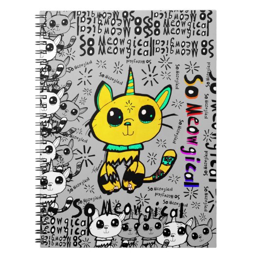 Mewogical Cat Notebook Notizblock (Vorderseite)