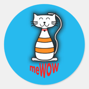 meWOW Katzen-gute Job-Belohnungs-kundengerechter Runder Aufkleber