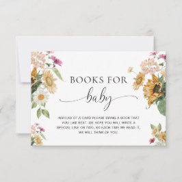 Mews Sonnenblumenbücher für Baby Request Card Einladung