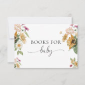 Mews Sonnenblumenbücher für Baby Request Card Einladung (Rückseite)