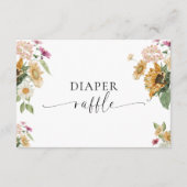 Mews Sunflower Baby Duwer Winzer Raffle Ticket Begleitkarte (Rückseite)