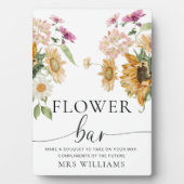 Mews Sunflower Fall Blumenblume Blume Bar Fotoplatte (Vorderseite)