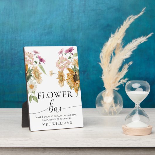 Mews Sunflower Fall Blumenblume Blume Bar Fotoplatte (Seite)