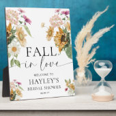 Mews Sunflower Fall Brautparty Begrüßungszeichen Fotoplatte (Seite)