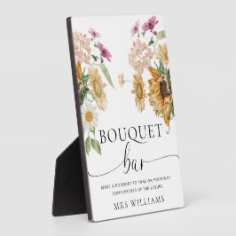 Mews Sunflower Fall Floral Bouquet Blume Bar Fotoplatte