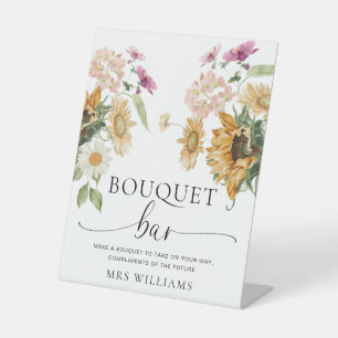 Mews Sunflower Fall Floral Bouquet Blume Bar Sockelschild