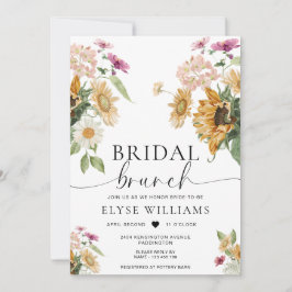 Mews Sunflower Herbst Bridal Brunch Einladung