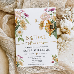 Mews Sunflower Herbst Herbst Brautparty Folieneinladung