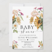 Mews Sunflower Herbst Herbstdusche Einladung (Vorderseite)