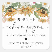 Mews Sunflower Pop Champagner-Brautparty