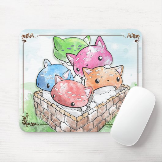 Mewshroom Mousepad niedliche Katzen-Pilze in einem (Mit Mouse)
