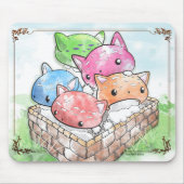 Mewshroom Mousepad niedliche Katzen-Pilze in einem (Vorne)
