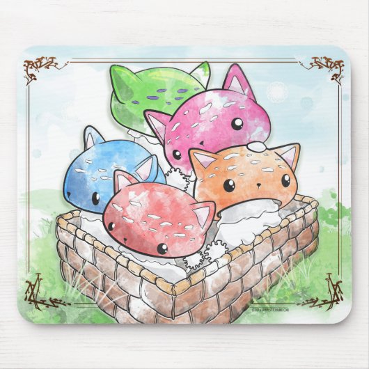 Mewshroom Mousepad niedliche Katzen-Pilze in einem (Vorne)