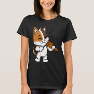 Mewsician Geigenspieler Katze Violinist Musiker T-Shirt
