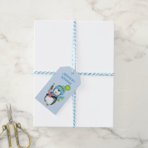 Mewwwy Kissmas festivals Pinguin Carry Geschenke Geschenkanhänger