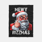 Mewy Rizzmas Christmas Pajamas Santa Claus Funny M Fleecedecke (Vorderseite)