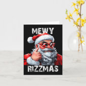 Mewy Rizzmas Christmas Pajamas Santa Claus Funny M Karte (Gelbe Blume)