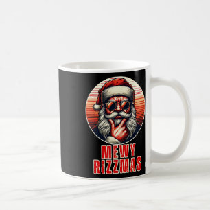 Mewy Rizzmas Funny Santa Mewing Joke Rizz Mens Chr Kaffeetasse