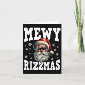 Mewy Rizzmas Kids Teens Funny Frohe Weihnachtsmann Karte (Vorderseite)