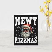 Mewy Rizzmas Kids Teens Funny Frohe Weihnachtsmann Karte (Gelbe Blume)